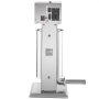 VEVOR Electric Sausage Stuffer, Sausage Filling Machine, 15 L, Stainless Steel + Aluminum, 260 W, Professional Silver Sausage Machine incl. 37 / 30 / 21 / 15 mm Filling Tubes, Adjustable Vertical Sausage Press