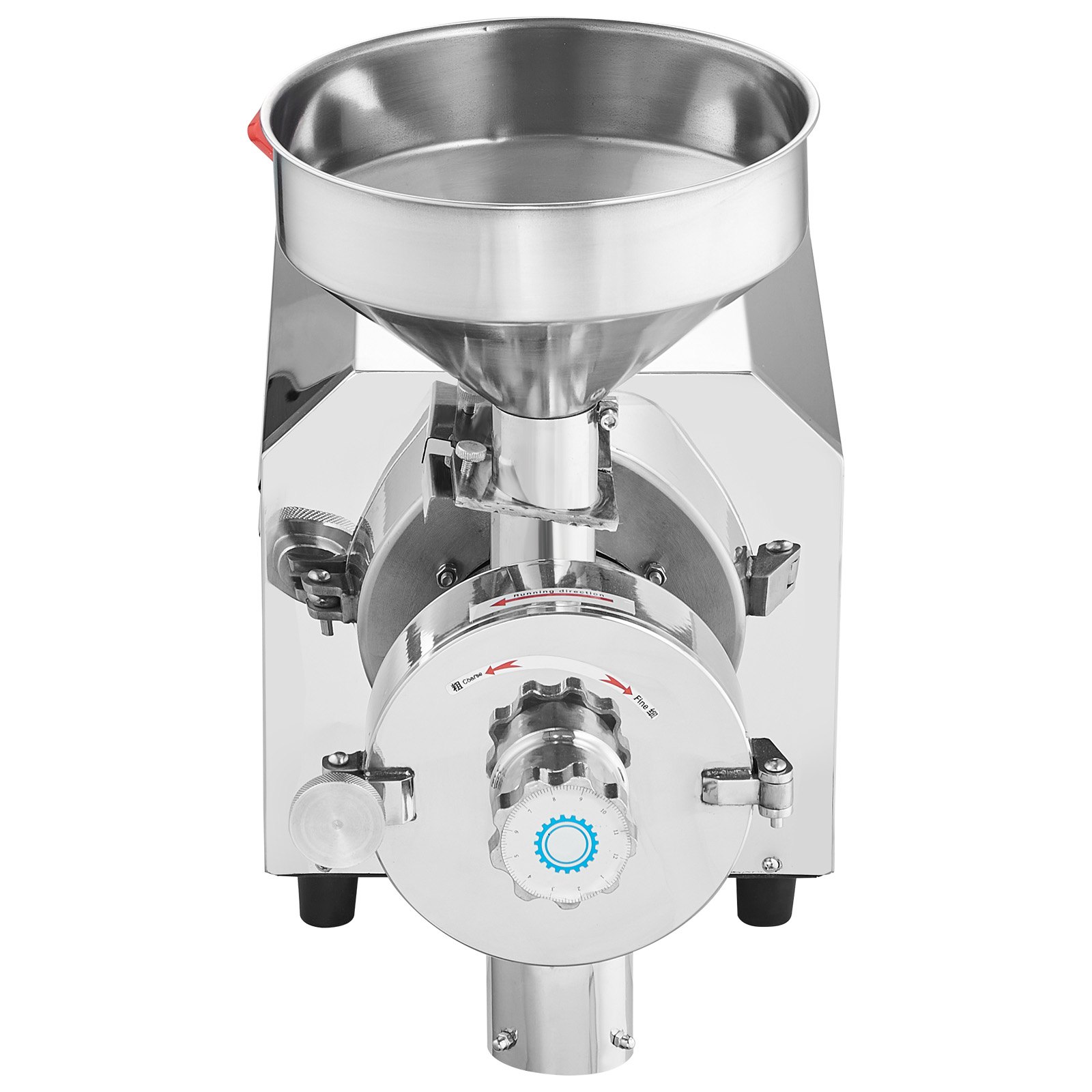 Młynek do soi VEVOR, komercyjny młynek do przypraw, 2200 W, młynek do kukurydzy, 50 kg/h, młynek do kukurydzy ze stali nierdzewnej, przemysłowy młynek do mąki, do pieprzu, soi, orzeszków ziemnych, ziaren kukurydzy, 605 x 290 x 460 mm