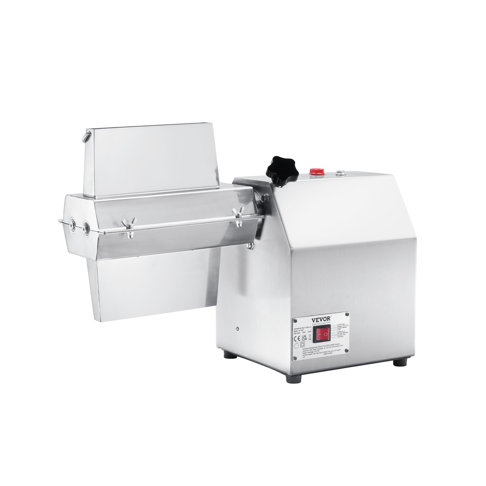 Elektryczna zmiękczacz do mięsa VEVOR 750 W, regulowany 6-168 mm, profesjonalne narzędzie do zmiękczania mięsa, 520 x 230 x 390 mm, automatyczny zmiękczacz do steków wieprzowo-wołowych, pomocnik kuchenny