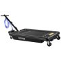 VEVOR Low Profile Oil Drain Pan, 64 L Capacity, Rolling Oil Drain Pan with Electric Pump & 2.2 m Hose, Leak-proof & Corrosion-resistant, Fit for Cars, SUVs, Trucks, Motorcycles, ATVs, Metal