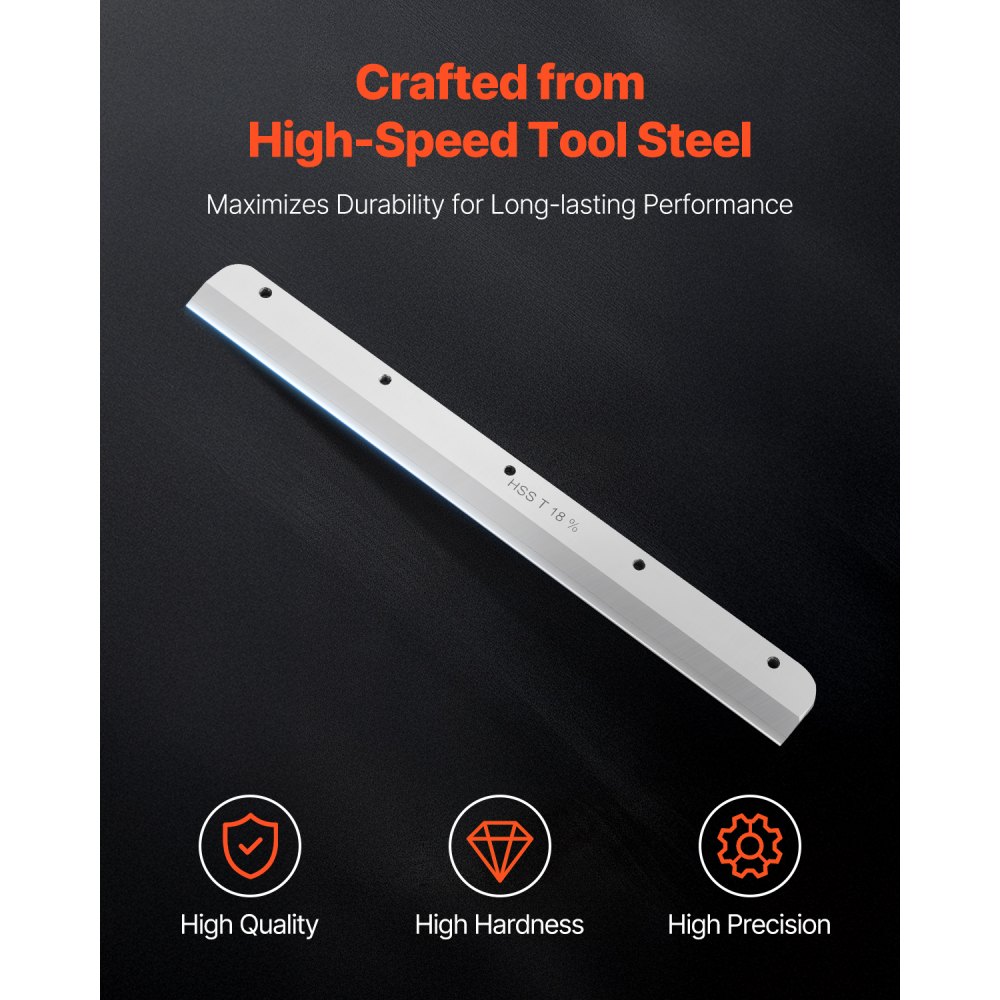 Ostrze do nożyc do papieru VEVOR, wytrzymałe ostrze stalowe, wymienne, pasujące do profesjonalnych maszyn tnących E330D / E330S, ostrze wymienne do maszyn tnących do papieru (585 x 44 x 6 mm)