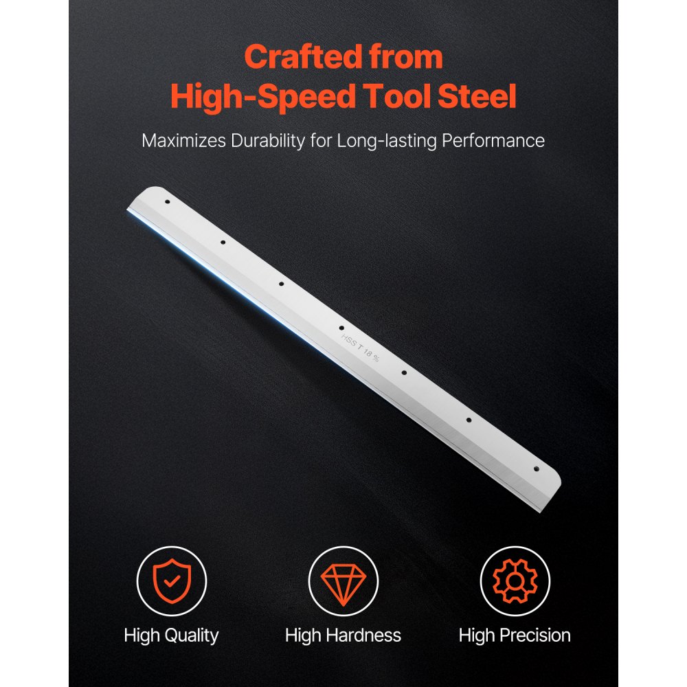 Ostrze do gilotyny VEVOR ze stali o dużej wytrzymałości, wymienne, do profesjonalnej gilotyny G450VS+, ostrze wymienne do gilotyny do papieru (503 x 43 x 6 mm)