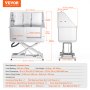 VEVOR Professional Dog Grooming Bath 127cm Stainless Steel Pet Bathtub Dog Wash Station max. 150kg Dogs Height Adjustable Dog Wash System Pet Grooming Bath with Right Door Dog Shower Wash Tub