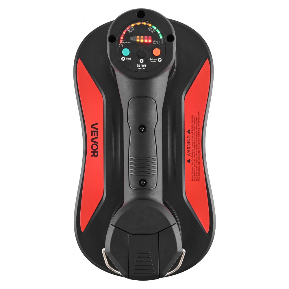 Elektryczny podnośnik próżniowy VEVOR, udźwig 170 kg, podnośnik do szkła z wyświetlaczem cyfrowym, narzędzie z przyssawką do podnoszenia płytek, granitu, drewna, kostki brukowej, płyt gipsowo-kartonowych, okien