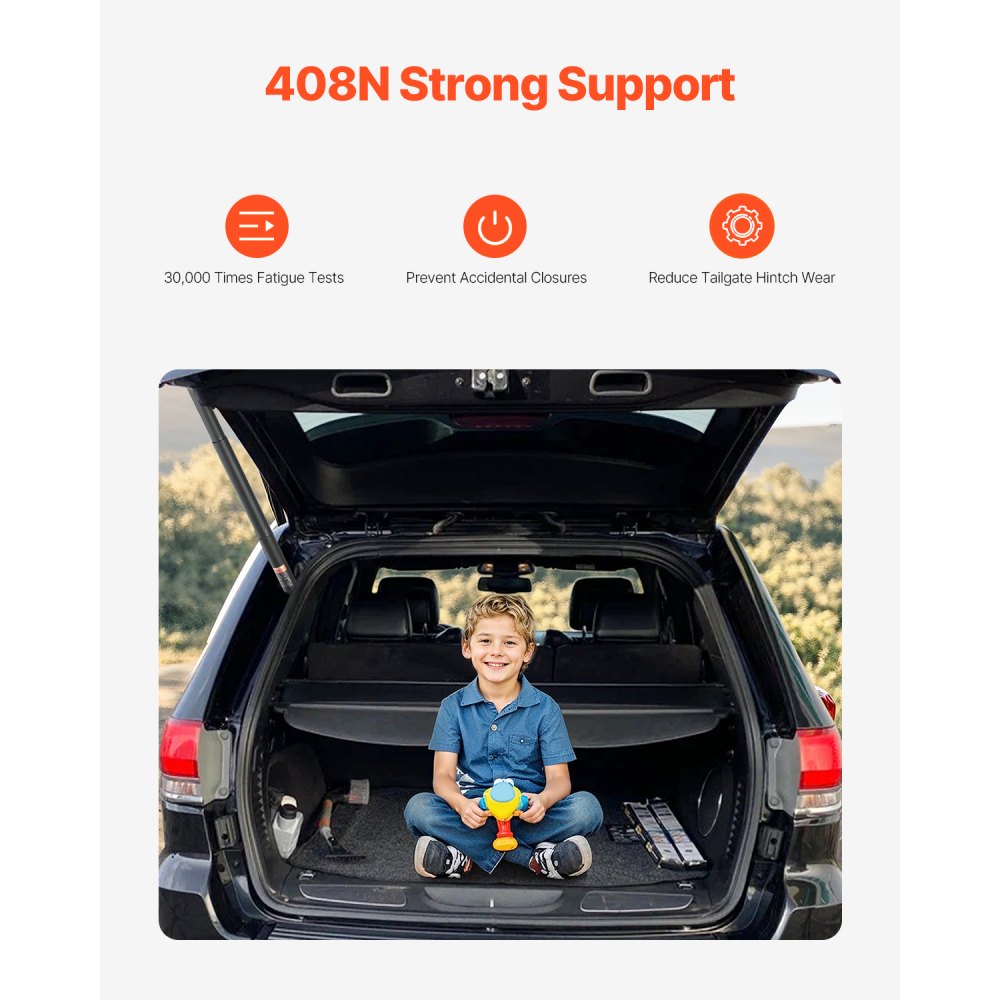 VEVOR Podnośnik klapy tylnej, podpora klapy tylnej, lewa tylna, kompatybilna z Jeep Grand Cherokee WK2 Series 2011-2012, elektryczny drążek podporowy, amortyzator klapy tylnej (1 szt.)