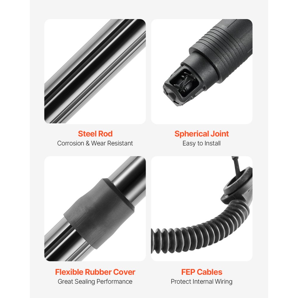 VEVOR 2 x Rear Tailgate Lift Support Left & Right, Compatible with Seat Ateca KH7, KHP 2016-2023, Electric Tailgate Shock Absorber Strut, Replaces OE Number 575827851 575827851A 575827851B