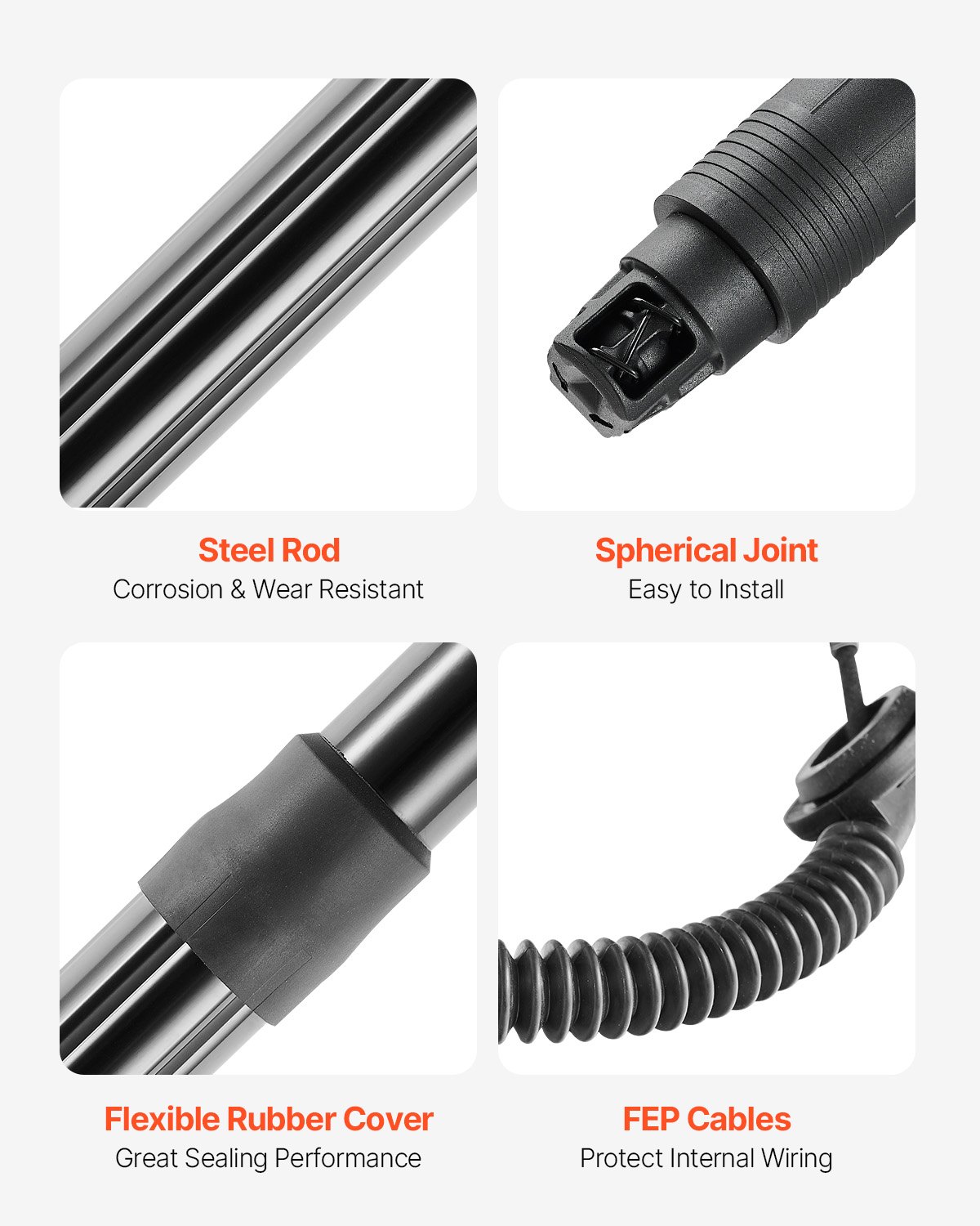 VEVOR 2 x Rear Tailgate Lift Support Left & Right, Compatible with Seat Ateca KH7, KHP 2016-2023, Electric Tailgate Shock Absorber Strut, Replaces OE Number 575827851 575827851A 575827851B