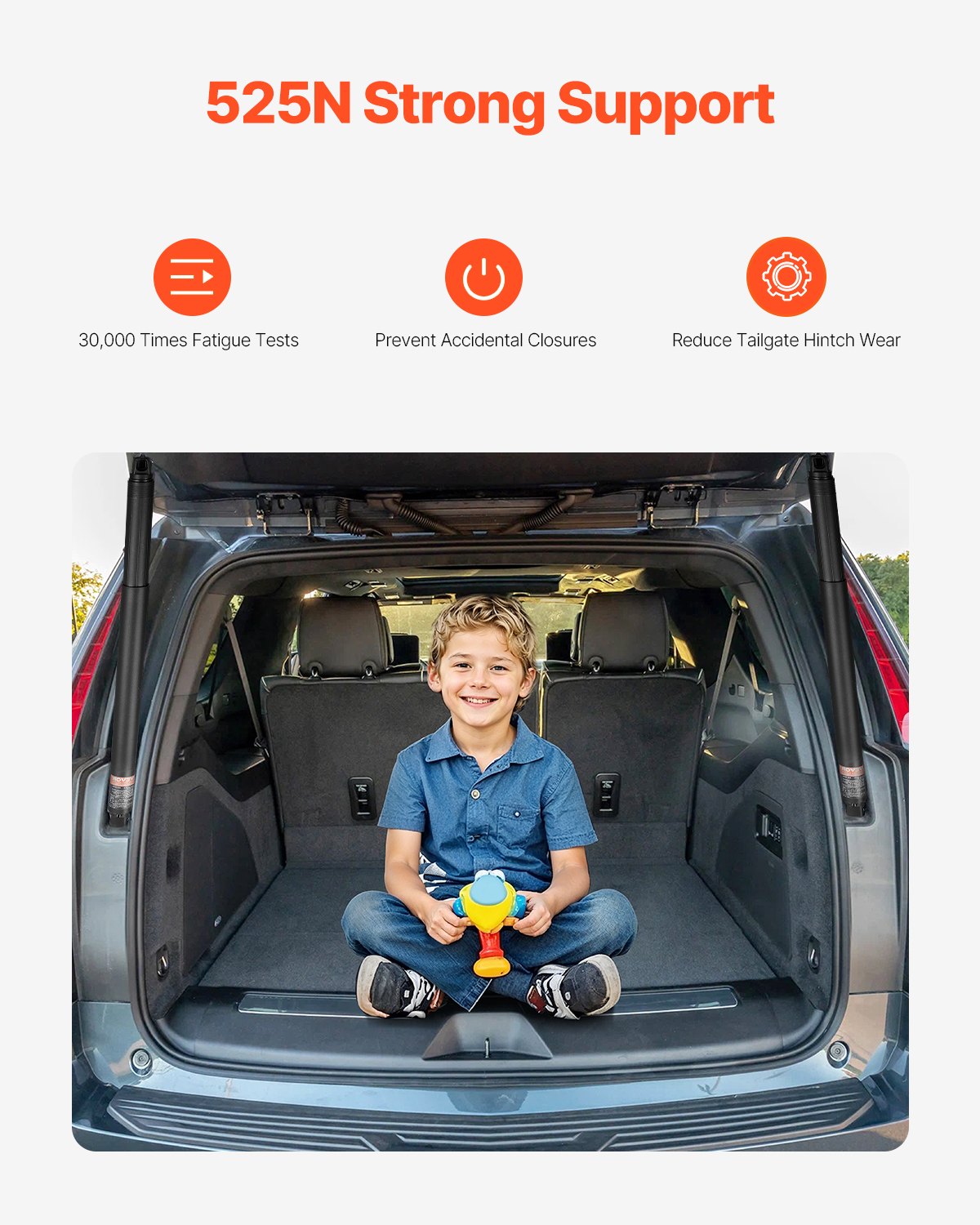 VEVOR 2 x siłownik klapy tylnej, siłownik klapy tylnej, lewy i prawy, kompatybilny z Cadillac Escalade/Escalade ESV 2015-2020, elektryczny drążek podtrzymujący, zastępuje numer OE 84306929 23226162