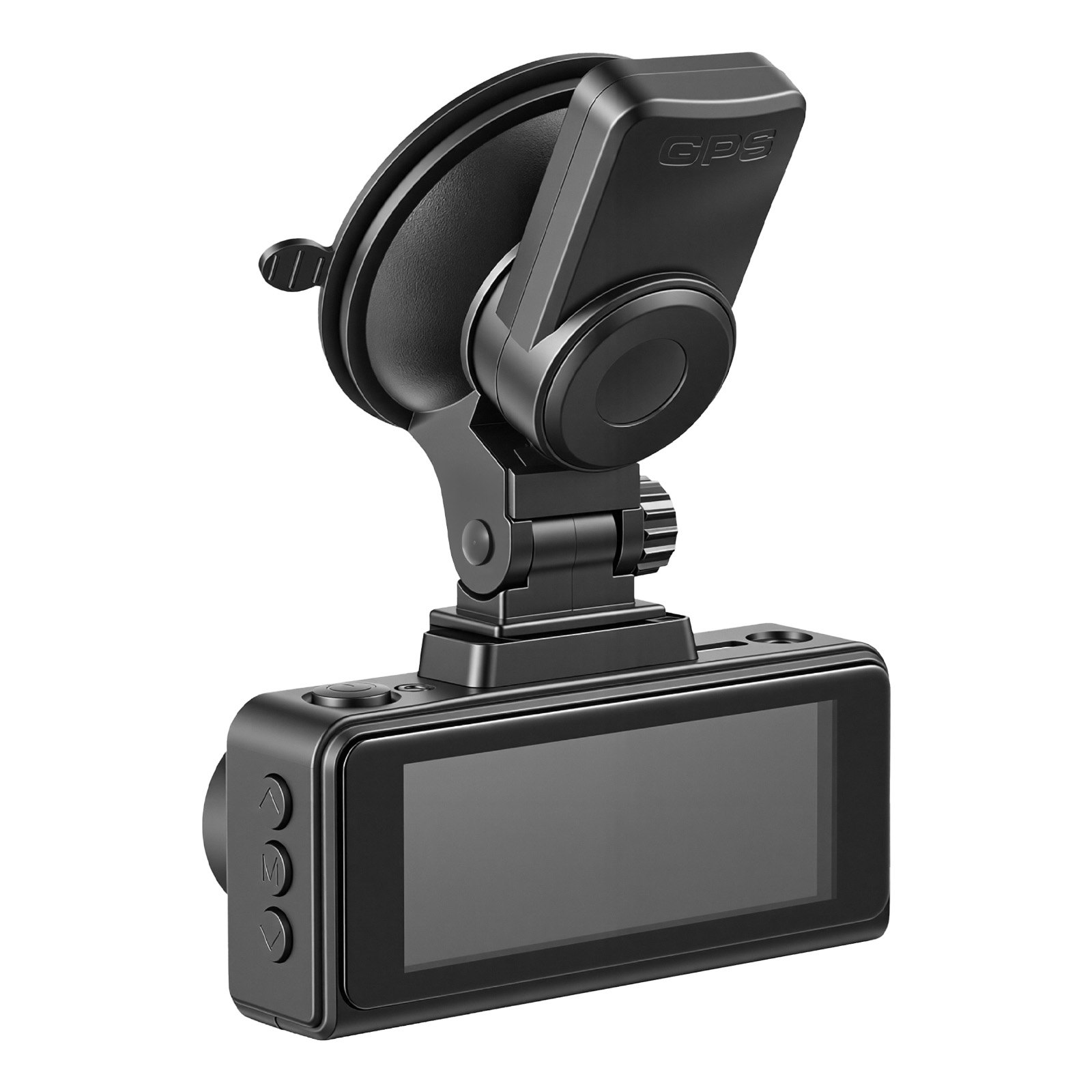 Kamera samochodowa VEVOR 4K z przodu i z tyłu, podwójna kamera samochodowa 1080p ze zintegrowanym GPS-em, czujnikiem G i kartą pamięci 64 GB, ekran 3,18 cala, szeroki kąt widzenia 129° + 125°, nagrywanie w pętli, tryb parkingowy, kolor czarny