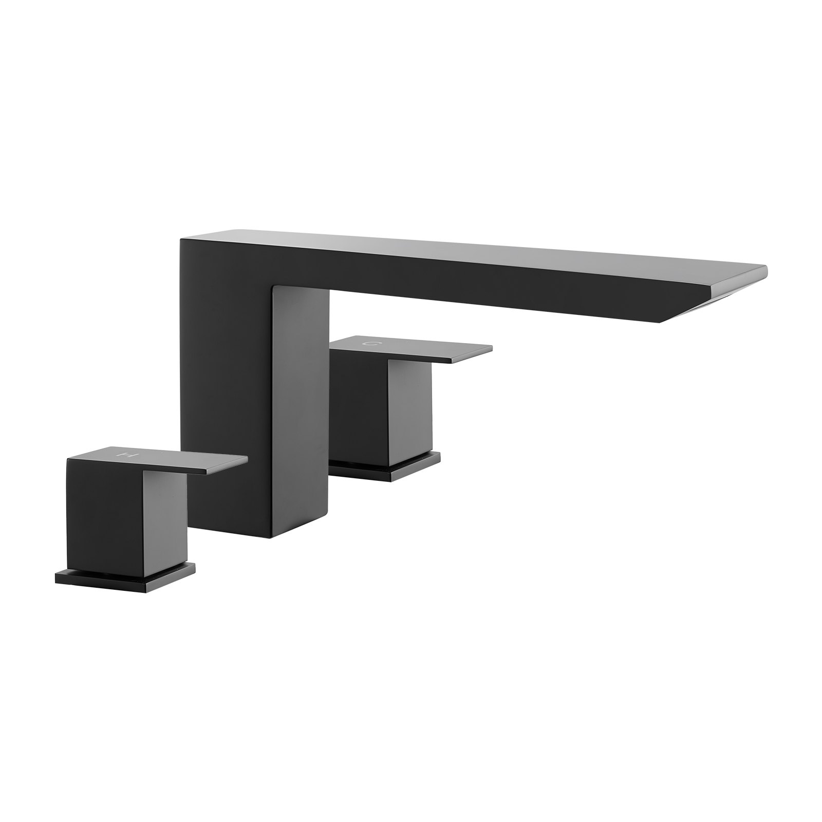 VEVOR Roman Tub Faucet, Bath Tubs Faucets Set with 2 Handles, Waterfall Roman Tub Faucet for Pet Washing, Baby Care, Adult Bathing, Matte Black, Stainless Steel, 3 Hole Waterfall Bathtub Faucets