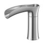 VEVOR Roman Tub Faucet, 3 Hole Waterfall Bathtub Faucet, Zinc Alloy Bath Tubs Faucets Set with 2 Handles, Deck Mount Bath Tub Faucets Set for Pet Washing, Adult Bathing, Silver, Waterfall Spout Design