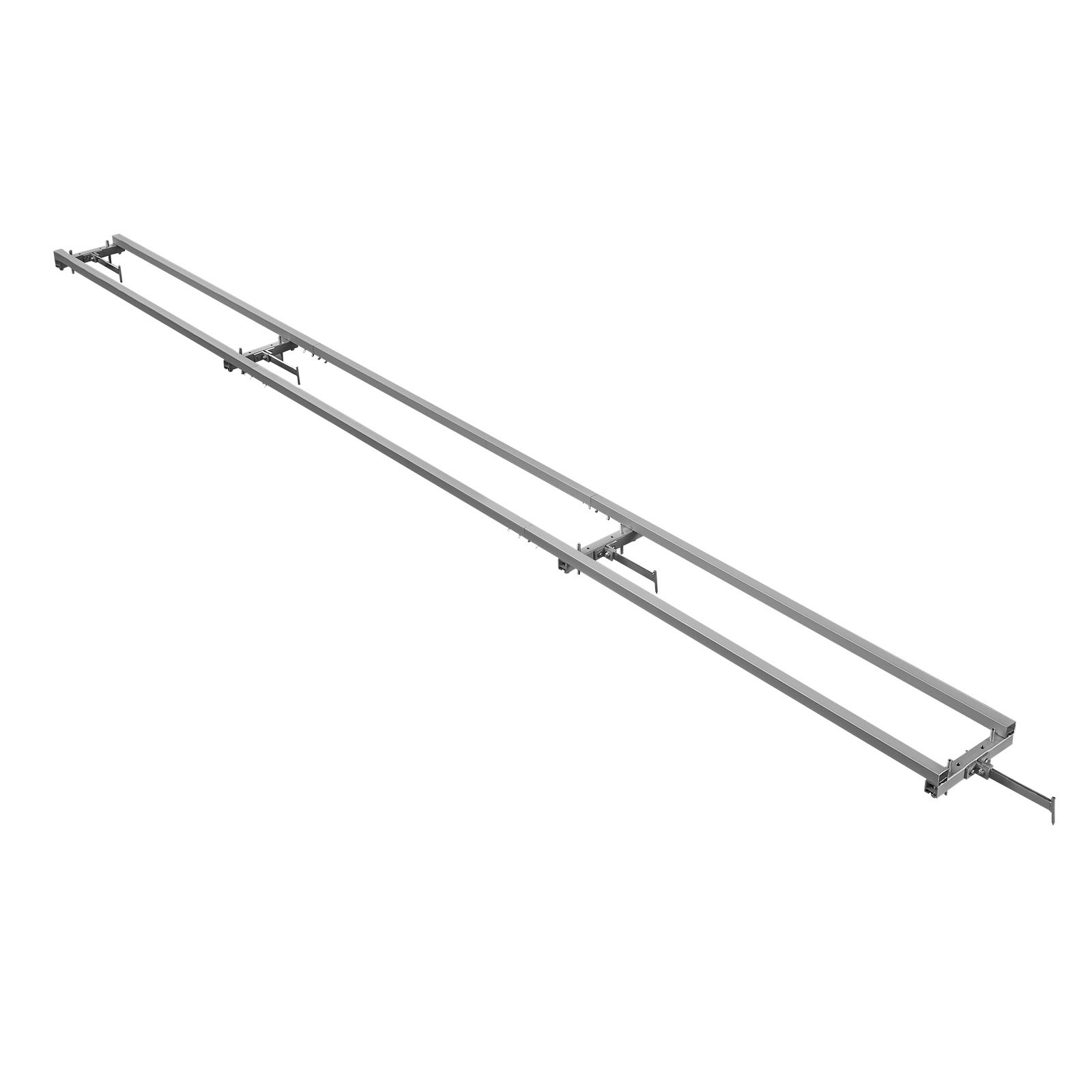 System prowadnic szynowych VEVOR 3,66 m do tartaku, 4 zestawy frezarek łańcuchowych z poprzeczką, aluminiowy system prowadnic do pił łańcuchowych, 2 kliny, zestaw prowadnic do frezarek dla pracowników budowlanych i stolarzy