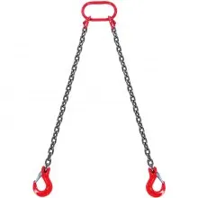VEVOR 1,5mx8mm zawiesie łańcuchowe łańcuch do zawiesia łańcuch dźwigowy 2-nitkowy łańcuch leśny 2993kg