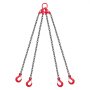 Zawiesie łańcuchowe VEVOR, łańcuch do podnoszenia 10 mm x 3 m z 4 hakami, łańcuch 4-żyłowy ze stopu stali G80, łańcuch leśny o udźwigu 10,4 T, wciągnik łańcuchowy z regulowanym silnikiem do holowania ładunków