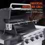 VEVOR grill dla prosiąt grill jagnięcy 100,6 cm, 12 kg grill ze stali nierdzewnej z rożnem 9 W, grill jagnięcy grill grill grill wózek grill, duży grill rożna odpowiedni do indyka, szynki itp.