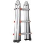 Drabina teleskopowa VEVOR z ramą w kształcie litery A, 2880 mm, kompaktowa aluminiowa drabina rozsuwana, przenośna, składana, wielofunkcyjna, drabina przystawna do pracy w domu, na schody, dachy wewnętrzne i zewnętrzne, do 150 kg