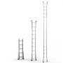 VEVOR Telescopic Ladder with A-Frame, 5990 mm Aluminum Extension Ladder, Multi-Purpose Ladder, Folding Ladder, Step Ladder, Extension Ladder for Homework, Stairs, Indoor & Outdoor Roofs, 150 kg Load Capacity