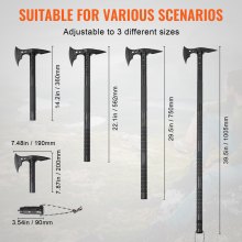 Łopata survivalowa VEVOR Siekiera survivalowa 28 w 1 Składana łopata kempingowa z toporem