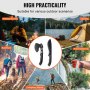 Zestaw VEVOR z nożem myśliwskim i pochwą, nożem o stałym ostrzu i siekierą kempingową, nożem survivalowym ze stali nierdzewnej i toporkiem kempingowym do przetrwania na świeżym powietrzu, polowania i przygód kempingowych