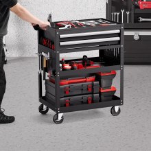 Wózek narzędziowy VEVOR 181 kg Wózek warsztatowy Wózek transportowy 785x450x945 mm Czarny