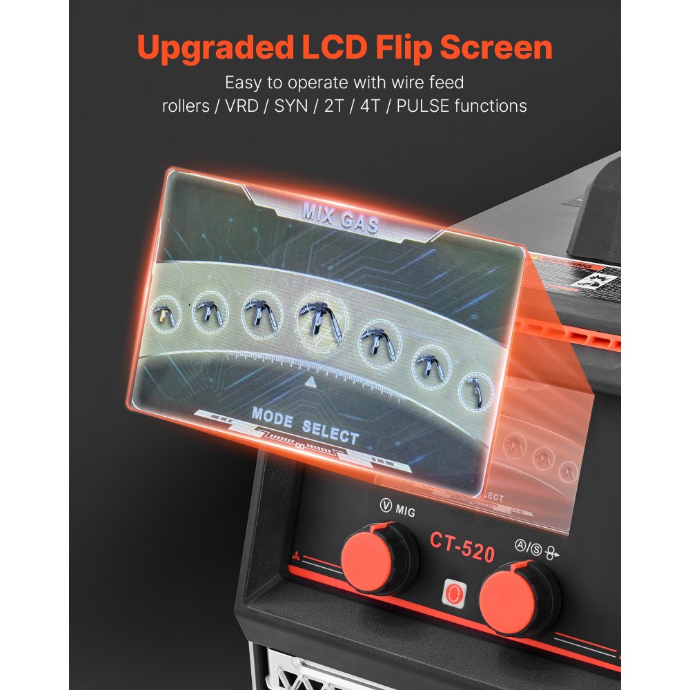 VEVOR 5-w-1 spawarka kombinowana, cięcie/TIG/MIG/spawanie spoiwem MIG/MMA, spawarka plazmowa bezkontaktowa 50 A i spawarka synergiczna 200 A, spawarka impulsowa MIG do aluminium 220 V, kompatybilna z uchwytem szpulowym