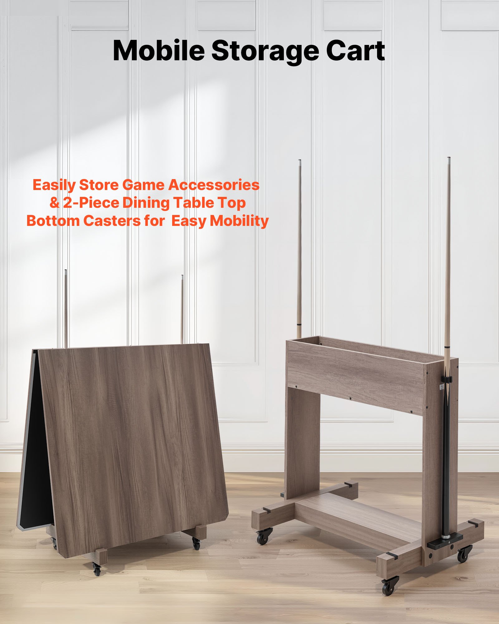 VEVOR 214cm Pool Table Combo Set, 3-in-1 Multi Game Billiards Tables with Dining Top and Ping Pong, 2 Benches for Storage and Accessory, Includes Ball Cue Rack Chalk Brush, for Family Recreation Room