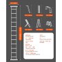 VEVOR Multi-Purpose Ladder, 7-in-1 Multifunctional Ladder, A-Frame, 3-Step Adjustable Telescopic Ladder, 3.5m High Extension Ladder, Ladder Frame, 150kg Load Capacity for Household and Outdoor Work