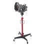 Podnośnik hydrauliczny samochodowy VEVOR o udźwigu 500 kg, teleskopowy podnośnik z pedałem, koło obrotowe 360°, wysokość podnoszenia 127-202 cm, podnośnik do garażu/warsztatu, kolor czerwony + czarny