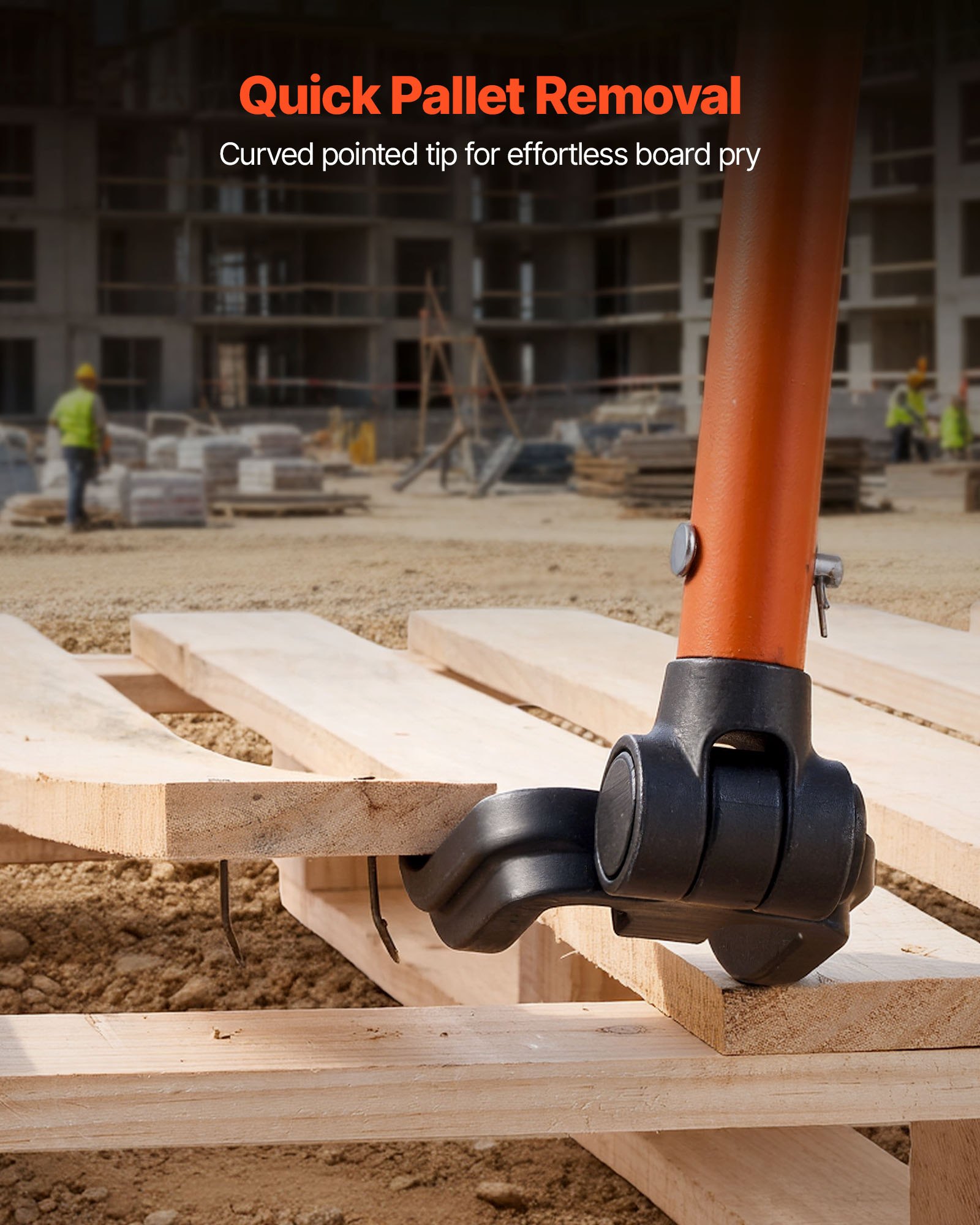 Podnośnik paneli VEVOR, udźwig 907 kg, długość całkowita 1270 mm, z rękawicami i wyciągaczem gwoździ, ciężki rozbijacz palet do podważania wykładzin podłogowych, ram, dachów, okładzin i płyt gipsowo-kartonowych