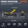 Podnośnik hydrauliczny VEVOR 2.5T Podnośnik 85-380mm Pojedynczy tłok Podnośniki podłogowe