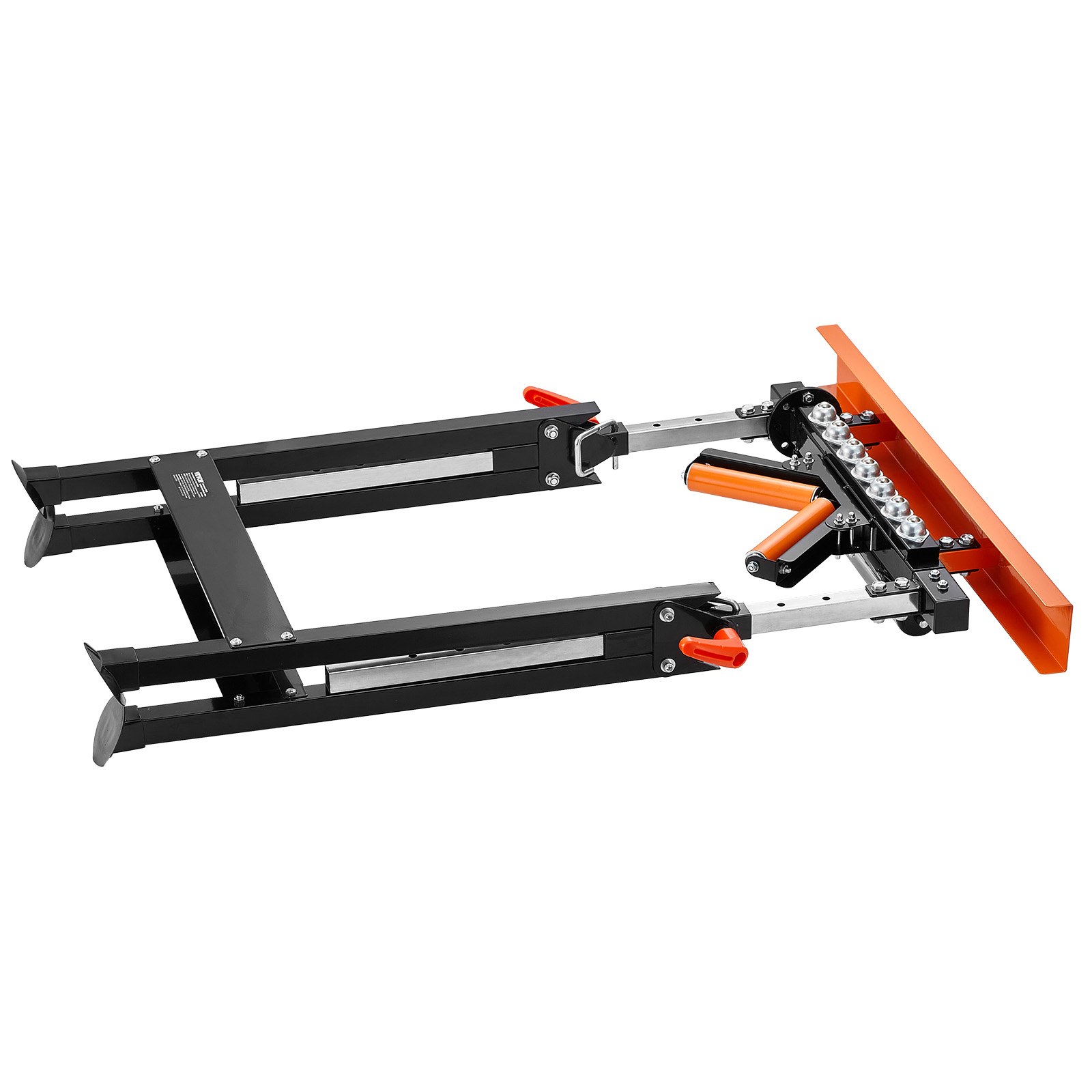 Stojak rolkowy VEVOR 4 w 1 200 kg, stojak rolkowy 84-127 cm, regulowana wysokość, stojak roboczy z uchwytem i polerowaną głowicą rolkową wielokierunkową, do wylotu piły stołowej, wspornik przedłużający