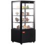 VEVOR Refrigerated Display Case, 85L, 3-Tier Commercial Refrigerated Display Cabinet with LED Lighting, Turbo Cooling, and Frost-Free Air Cooling for Cafes