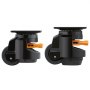 VEVOR 4-pack swivel caster φ63.5mm furniture caster 360 degree rotatable transport caster 1 ton load capacity heavy-duty caster made of nylon leveling caster load caster for wooden shelves furniture workbenches