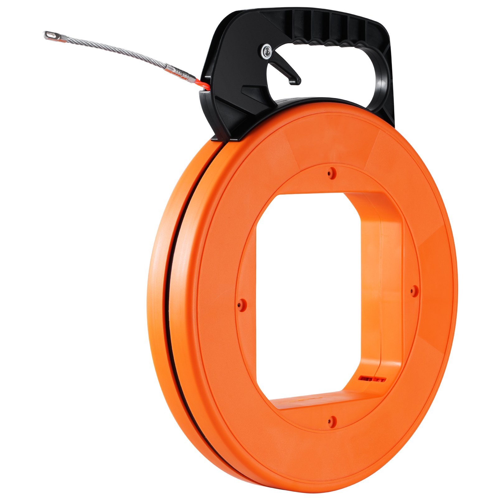 VEVOR przeciągacz do kabli, 6,35 mm x 30,5 m, spirala PET z zoptymalizowaną obudową i uchwytem, ​​sprężyna ciągnąca, elastyczne narzędzie do przeciągania przewodów ściennych i elektrycznych, nieprzewodzące