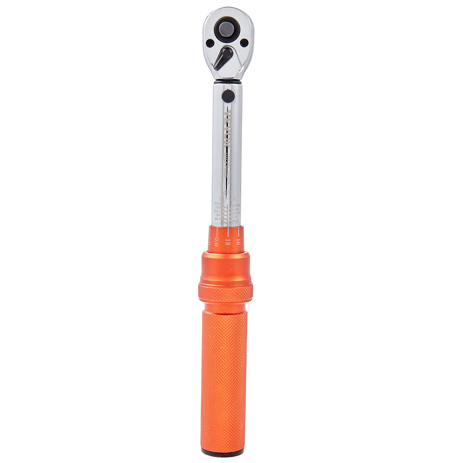 Klucz dynamometryczny VEVOR 1/4", 2,3-23 Nm, zestaw do rowerów i motocykli, dokładność błędu ± 3%, 2 przedłużacze 127 i 76,2 mm, adapter 1/2-1/4", regulowana głowica grzechotki 72 zęby