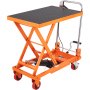 Podnośnik nożycowy hydrauliczny VEVOR o udźwigu 150 kg, wózek podnośnikowy, zakres podnoszenia 220-720 mm, stół podnośnikowy warsztatowy, platforma 700 x 450 mm, wózek podnośnikowy nożycowy, pojedyncze nożyce do fabryk, magazynów, supermarketów