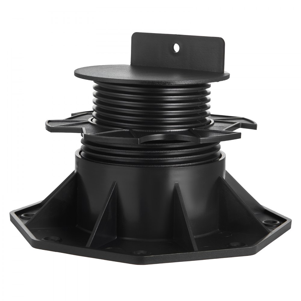 Wspornik podstawy VEVOR, wysokość regulowana od 60 do 135 mm, 24 sztuki wsporników tarasowych, nośność 907,18 kg, stopka poziomująca, podstawa z tworzywa sztucznego do kostki brukowej, wspornik płytowy, wspornik belki do drewna, betonu, metalu