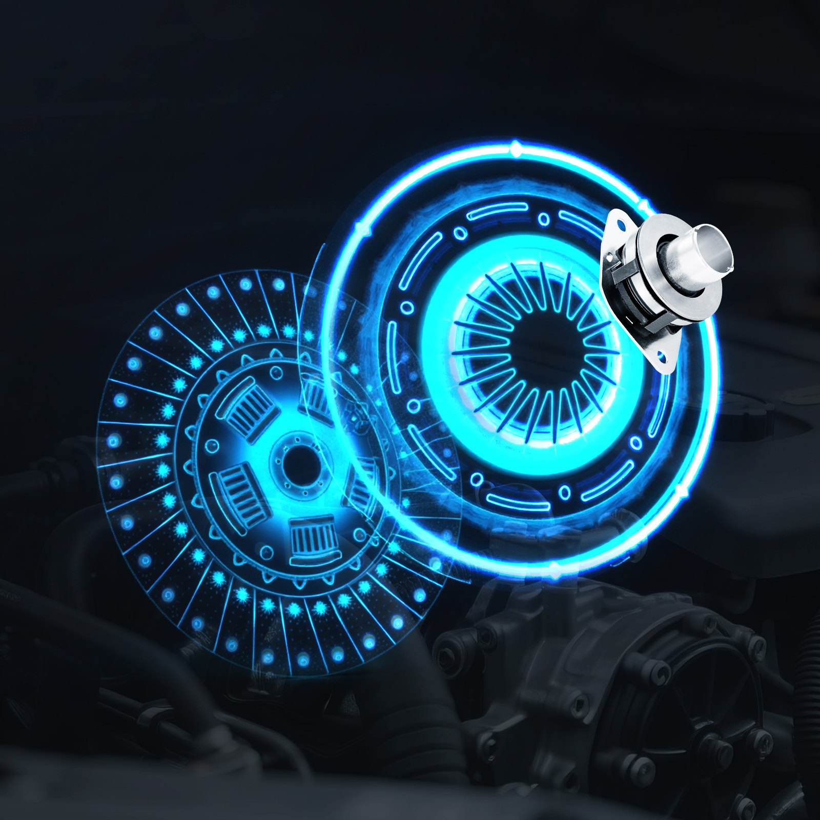 Zestaw sprzęgła VEVOR z tarczą dociskową, oryginalny zestaw sprzęgła skrzyni biegów, kompatybilny z modelami Smart FORFOUR (75 KM) z lat 2004-2006, FORFOUR (64 KM) z lat 2005-2006, FORTWO Cabrio z 2007 roku