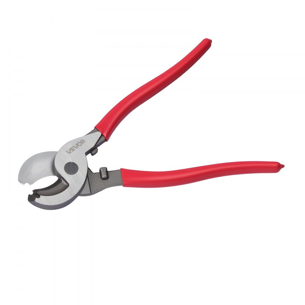 VEVOR Wytrzymały obcinak do kabli, 235 mm, kompaktowy rozmiar, z kutymi ostrzami i uchwytami powlekanymi PVC, do kabli aluminiowych 4/0 AWG, miękkich miedzianych 2/0 AWG i 100 par kabli komunikacyjnych 24AWG
