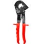 VEVOR Cable Cutter Ratchet Tubular Cable Lug Pliers 240 mm² Crimping Pliers Cable Lugs, 250 mm Ratchet Cable Cutter 250 x 85 x 35 mm Ratchet Wire Cutter Manual Portable, with Gloves Copper, Aluminum