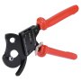 VEVOR Ratcheting Cable Cutter, Spring Steel Blades with PVC-Coated Handles, Quick-Release Button, Heavy Duty Ratchet Cable Wire Cutter for Cutting Copper & Aluminum Cables Up to 600 MCM / 300 mm²