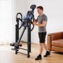 VEVOR Inversion Table, 136 kg Capacity Heavy Duty Back Inverter Stretcher, Inverted Table with Dual-Roller Locking, Decompression Tables for Shoulders, Neck, Back, 3-Level Armrest Pin Adjustment