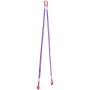 VEVOR Lifting Sling Straps, 2Pcs Two-Leg Polyester Bridle Sling with Hooks, 2 Ton Capacity, 5Ft Heavy Duty Rigging Strap, Thickened & Wear-Resistant Webbing Slings for Engines Cranes Hoists Truck
