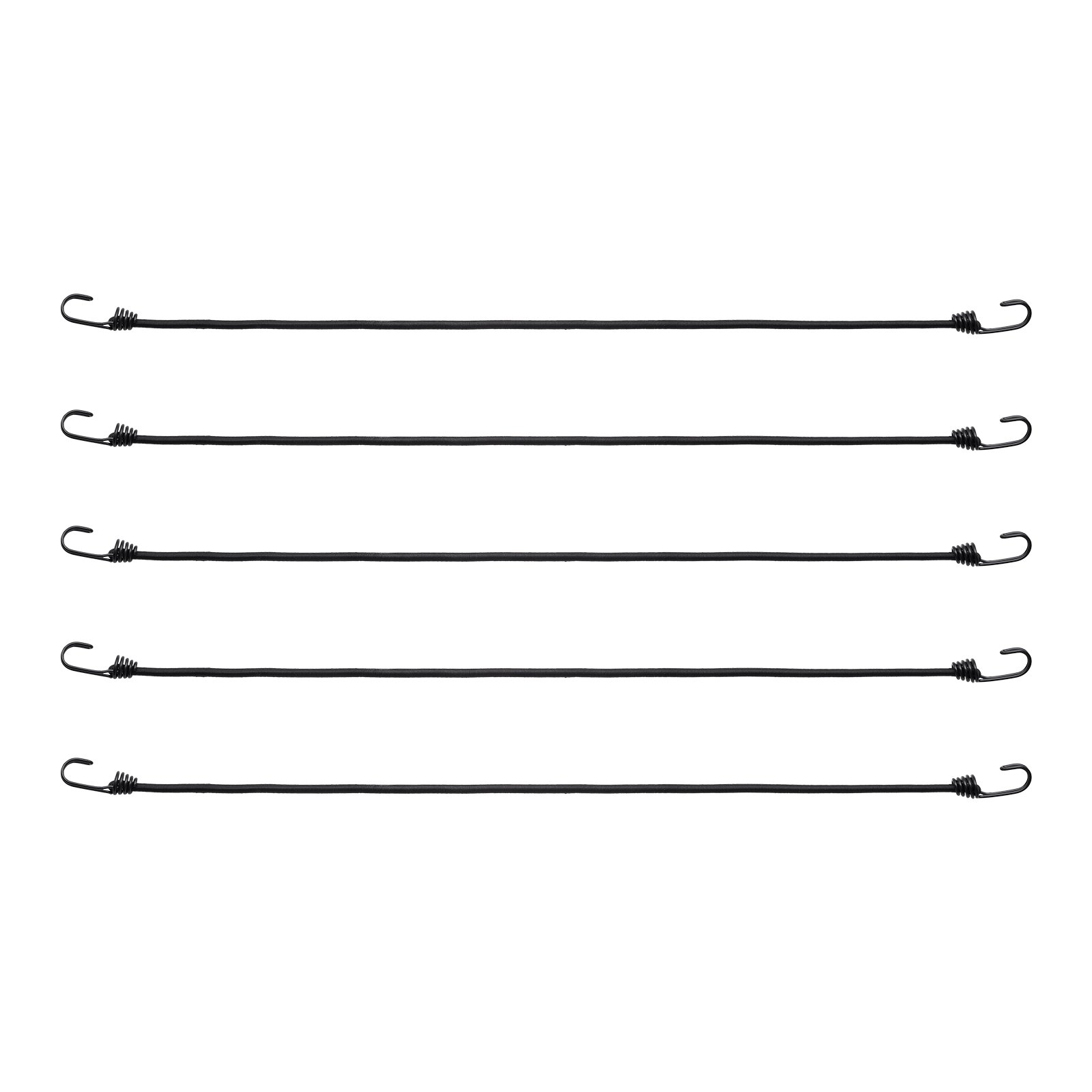 VEVOR 12-częściowa linka bungee z hakami ze stali A3, wytrzymałe paski mocujące o długości 81,3 cm, zestaw elastycznej linki bungee o grubości 8 mm do kempingów, plandek, motocykli, ciężarówek i namiotów, kolor czarny