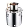 Destylator alkoholu VEVOR 30 l ze stali nierdzewnej, destylator wody i alkoholu z miedzianą wężownicą, domowy zestaw do fermentacji z termometrem, do wina, whisky, brandy, srebra