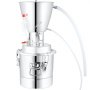 System destylacji wody i alkoholu VEVOR 70L, domowy system destylacji alkoholu srebrny 220-240V, destylator bimbrowy 450×450×818mm, do whisky, brandy, owocowych brandy itp.