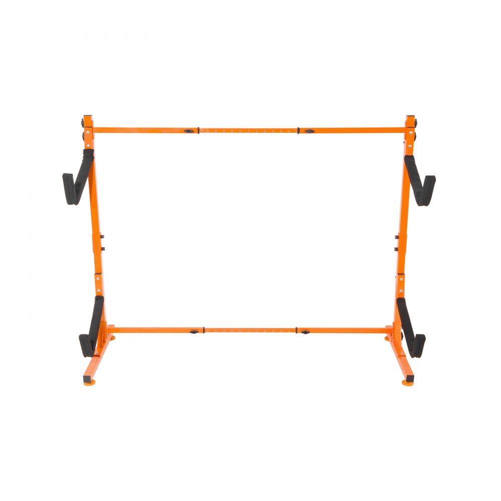 Wieszak na kajak VEVOR 1265 x 788 x 1380 mm, wolnostojący stojak na 2 kajaki o zakresie regulacji szerokości 1230–1825 mm, wytrzymały stojak na kajaki, haki do przechowywania kajaków