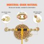Zestaw łańcuchów i mocowań VEVOR, 3/8"-1/2" zapadkowe mocowania ładunków, dopuszczalne obciążenie robocze 9200 funtów, łańcuchy G80 3/8" x 10' z hakiem, zapadkowe mocowania ładunków i łańcuchy do ciężarówek, mocowanie, transport, holowanie, zestaw 2 szt.