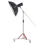 VEVOR Studio Tripod with Wheels, Max. Height 320 cm, Light Stand, Adjustable Stainless Steel Tripod, Photography Tripod with Wheels, for Studio Softbox, Monolight, Reflector Shots