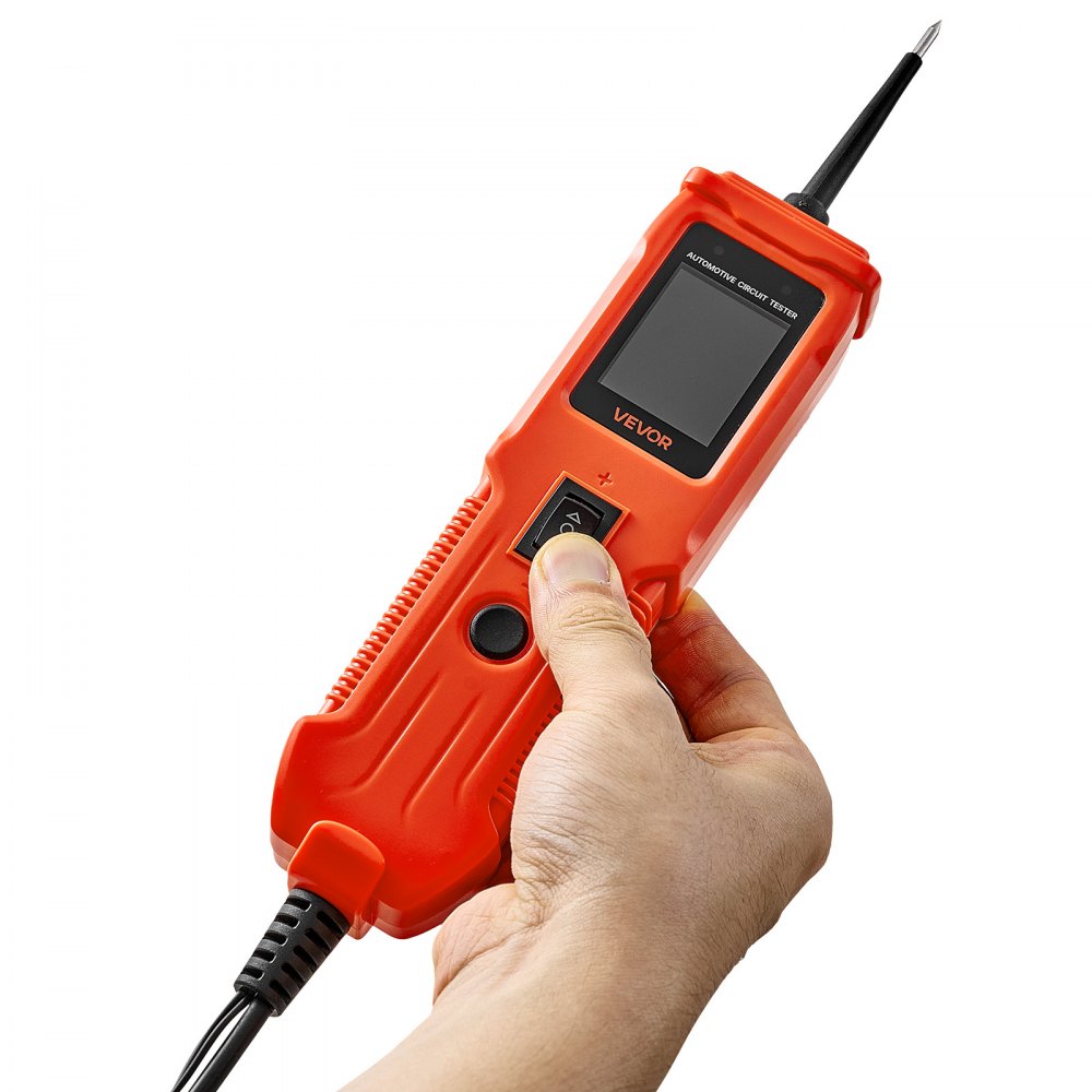 Tester obwodów samochodowych VEVOR 8-35 DCV z sondą obwodową, kolorowym wyświetlaczem TFT i oświetleniem, tester obwodów z 6-metrowym kablem przedłużającym i torbą transportową